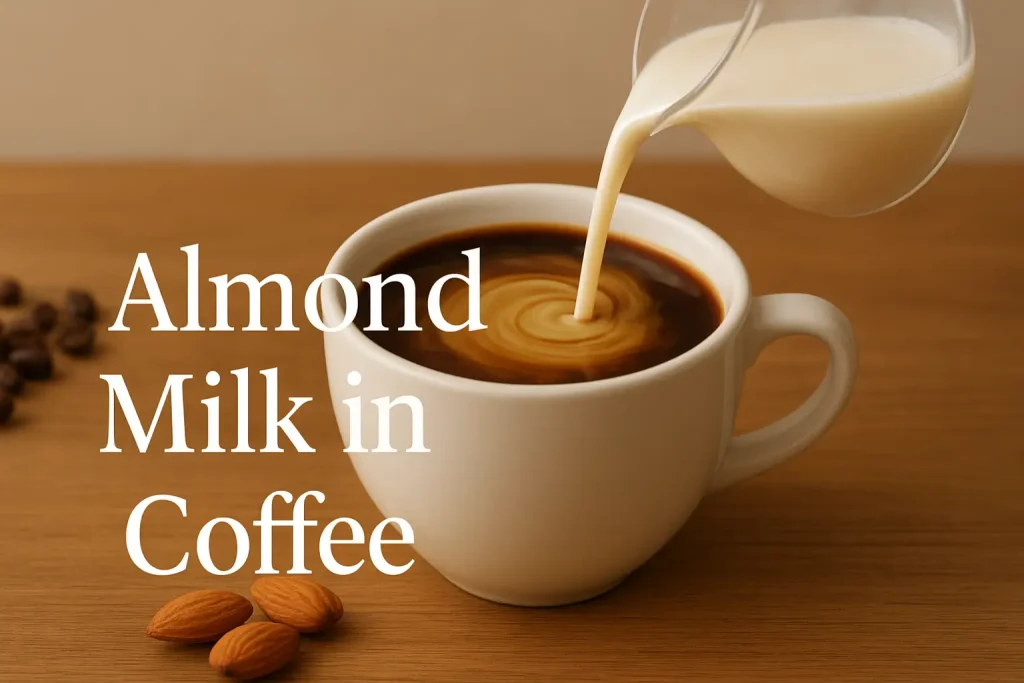 almond milk in coffee
