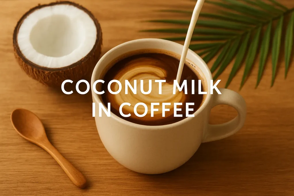coconut milk in coffee