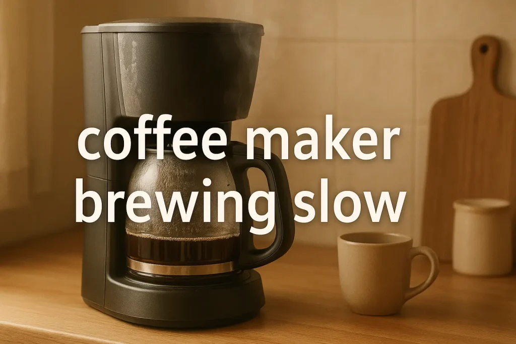 coffee maker brewing slow