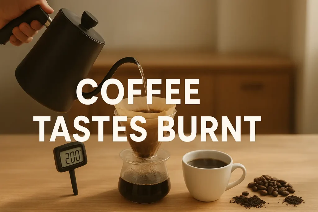 coffee tastes burnt
